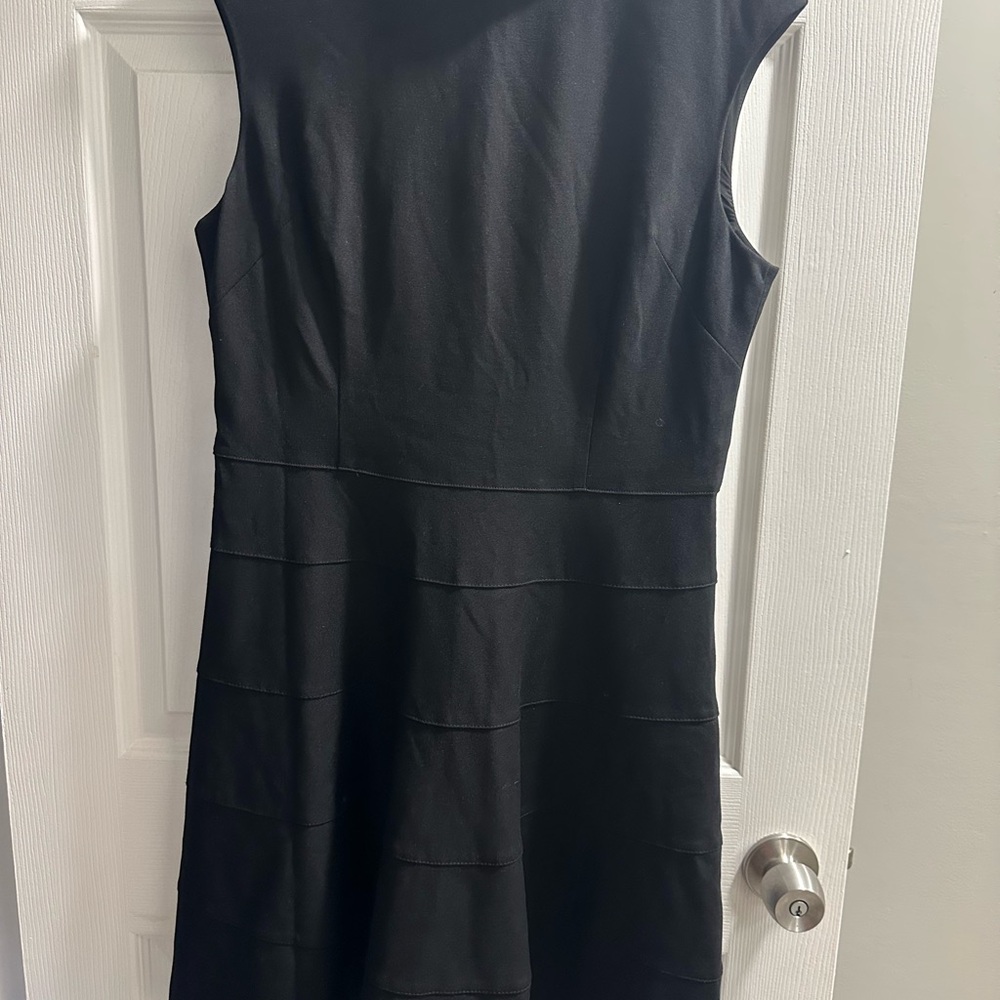 Eliza J Black Sleeveless Fit-and-Flare Mini Dress